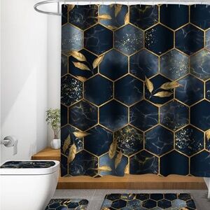 Marble Tone shower curtain set